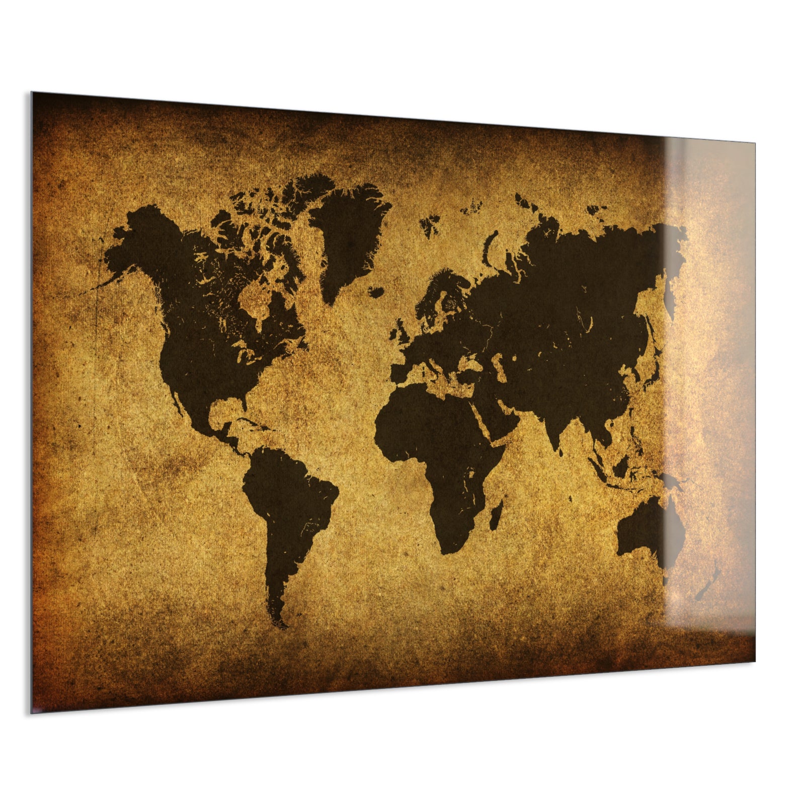 Deko Glas Wandbild Motiv 009 Weltkarte
