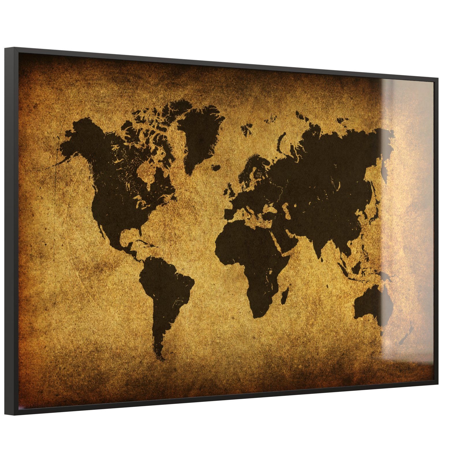 Deko Glas Wandbild Motiv 009 Weltkarte