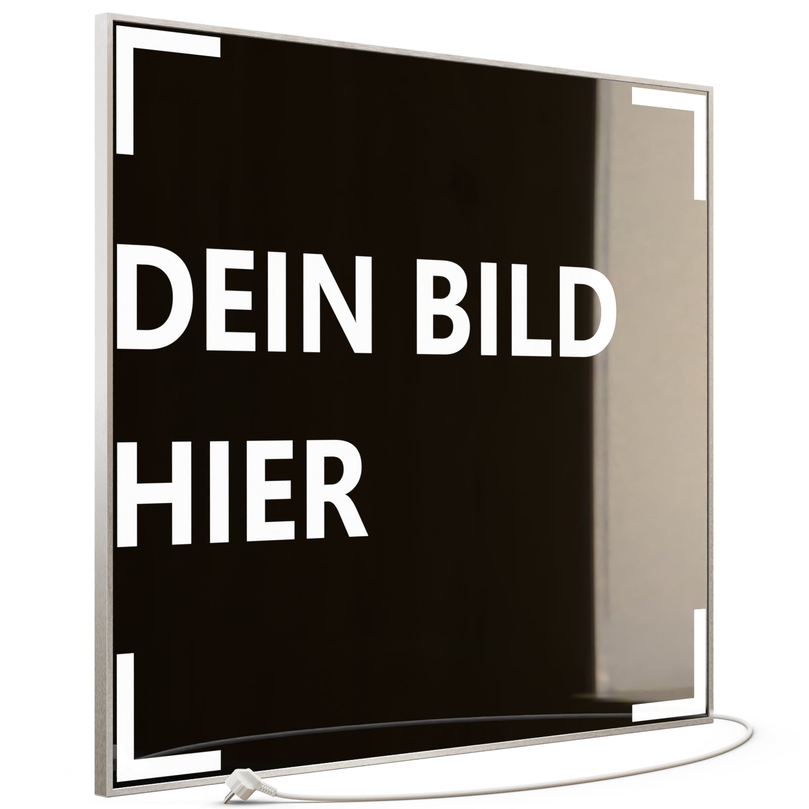 1200 Watt (114x100cm) Eigenes Motiv Glas Bild Infrarotheizung