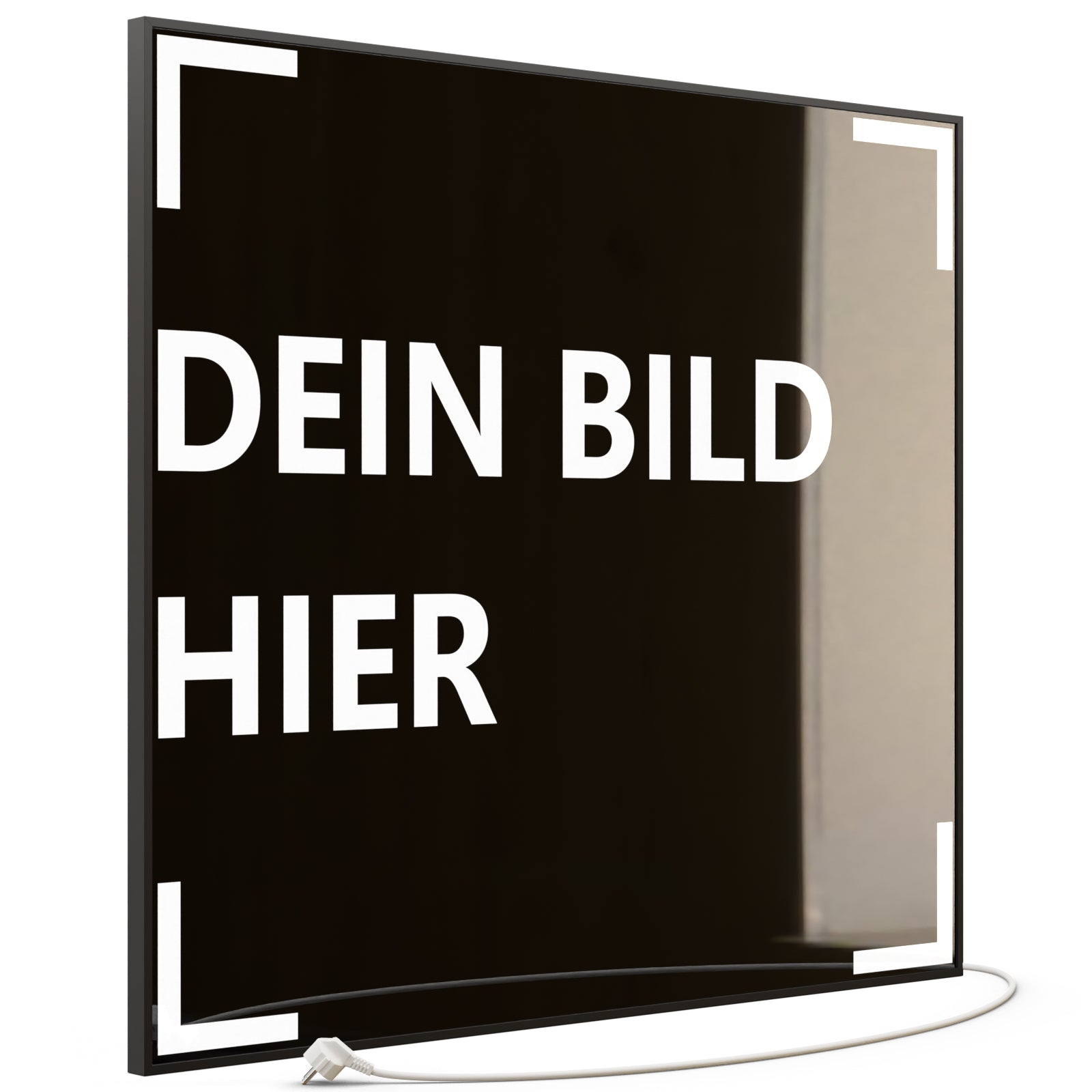 1200 Watt (114x100cm) Eigenes Motiv Glas Bild Infrarotheizung
