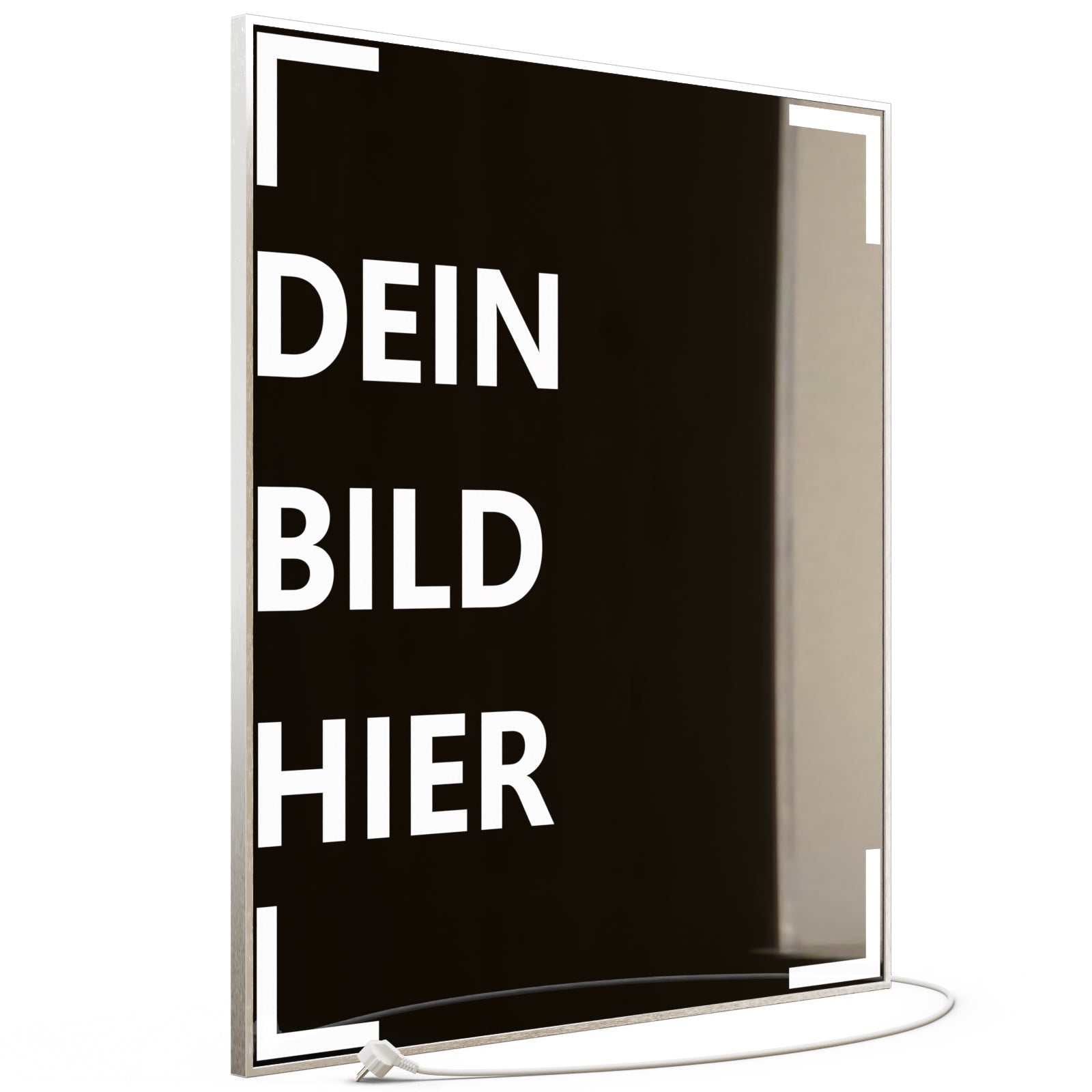 1200 Watt (100x114cm Hoch) Eigenes Motiv Glas Bild Infrarotheizung