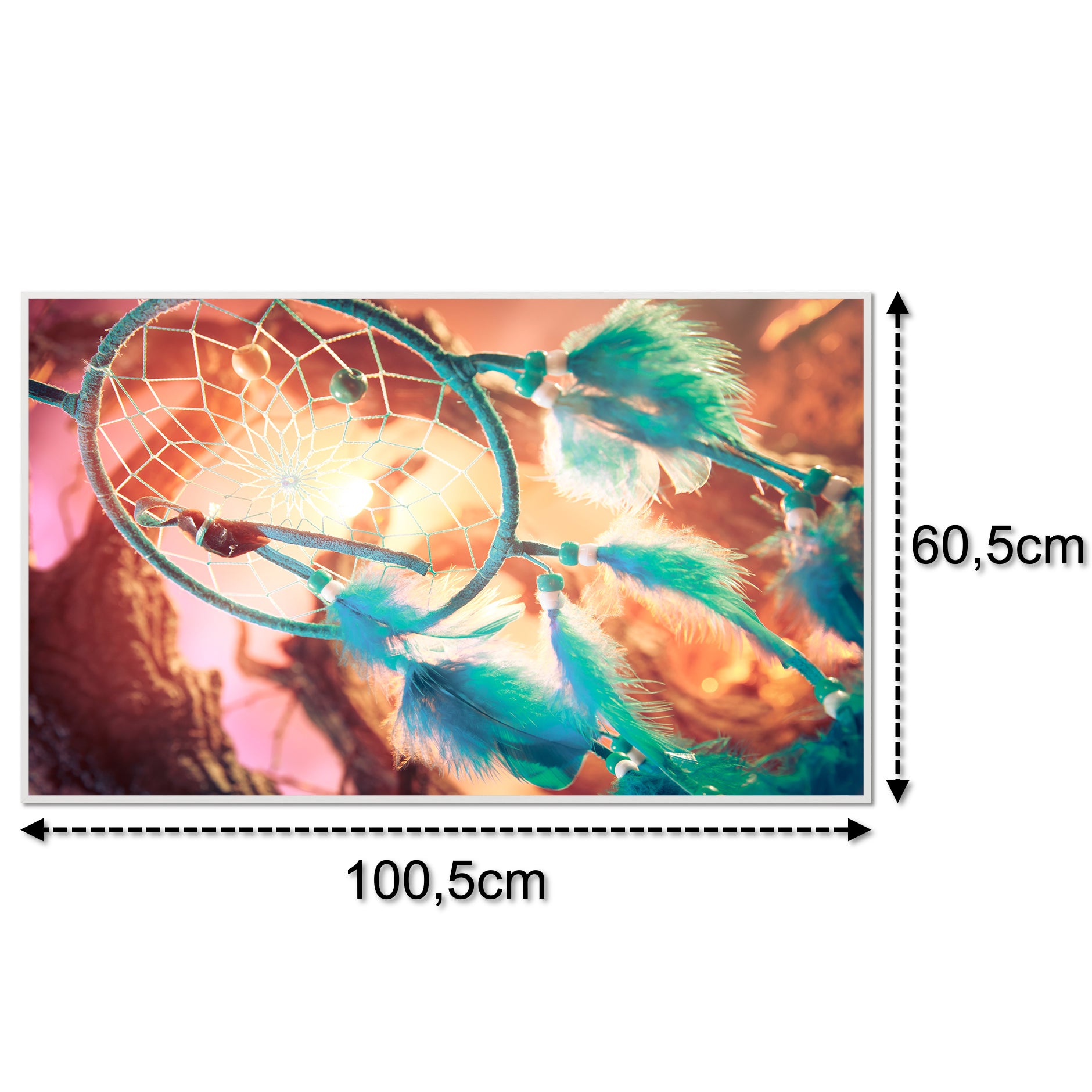 Glas Infrarotheizung 600W 015 Silber