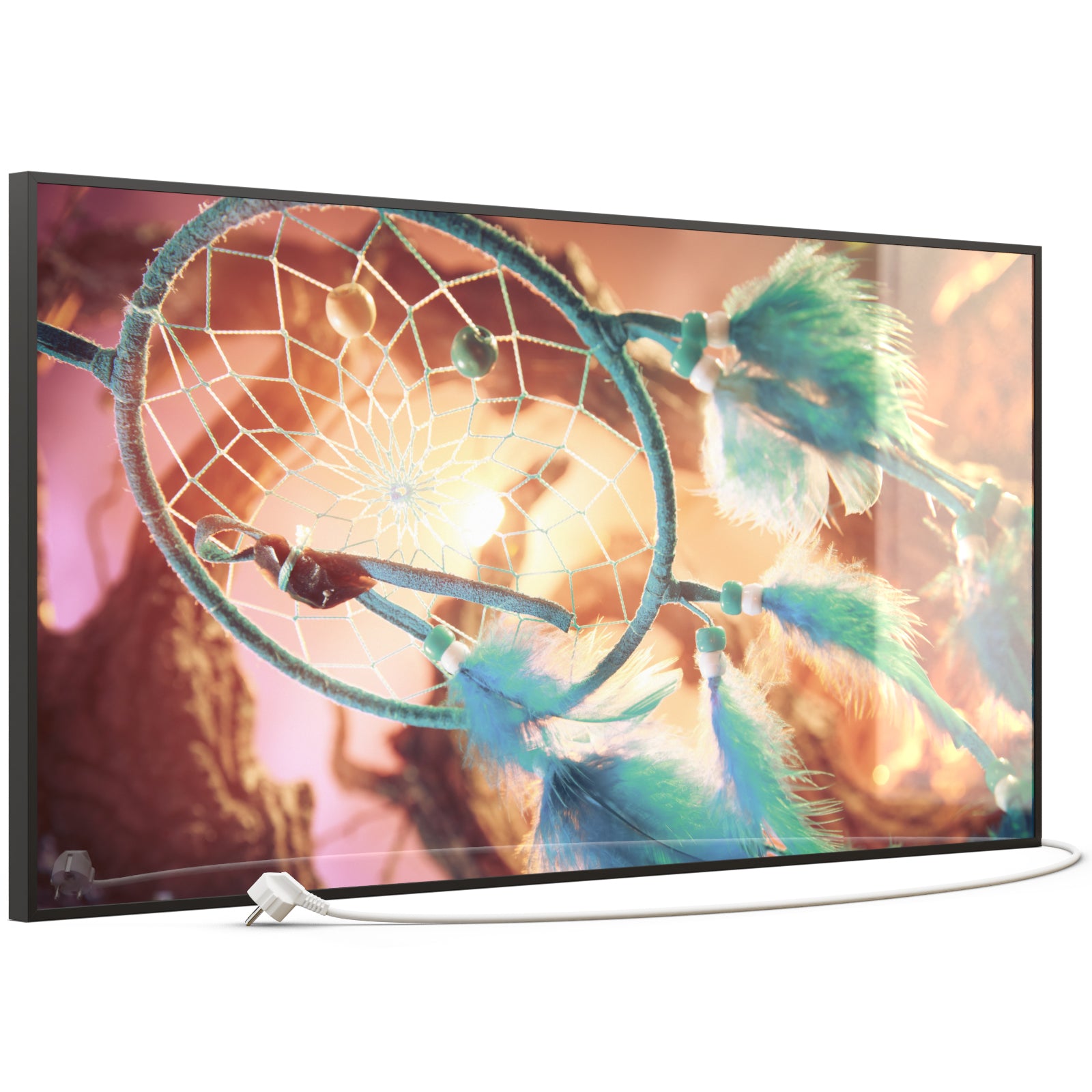 Glas Infrarotheizung 750W 015 Schwarz