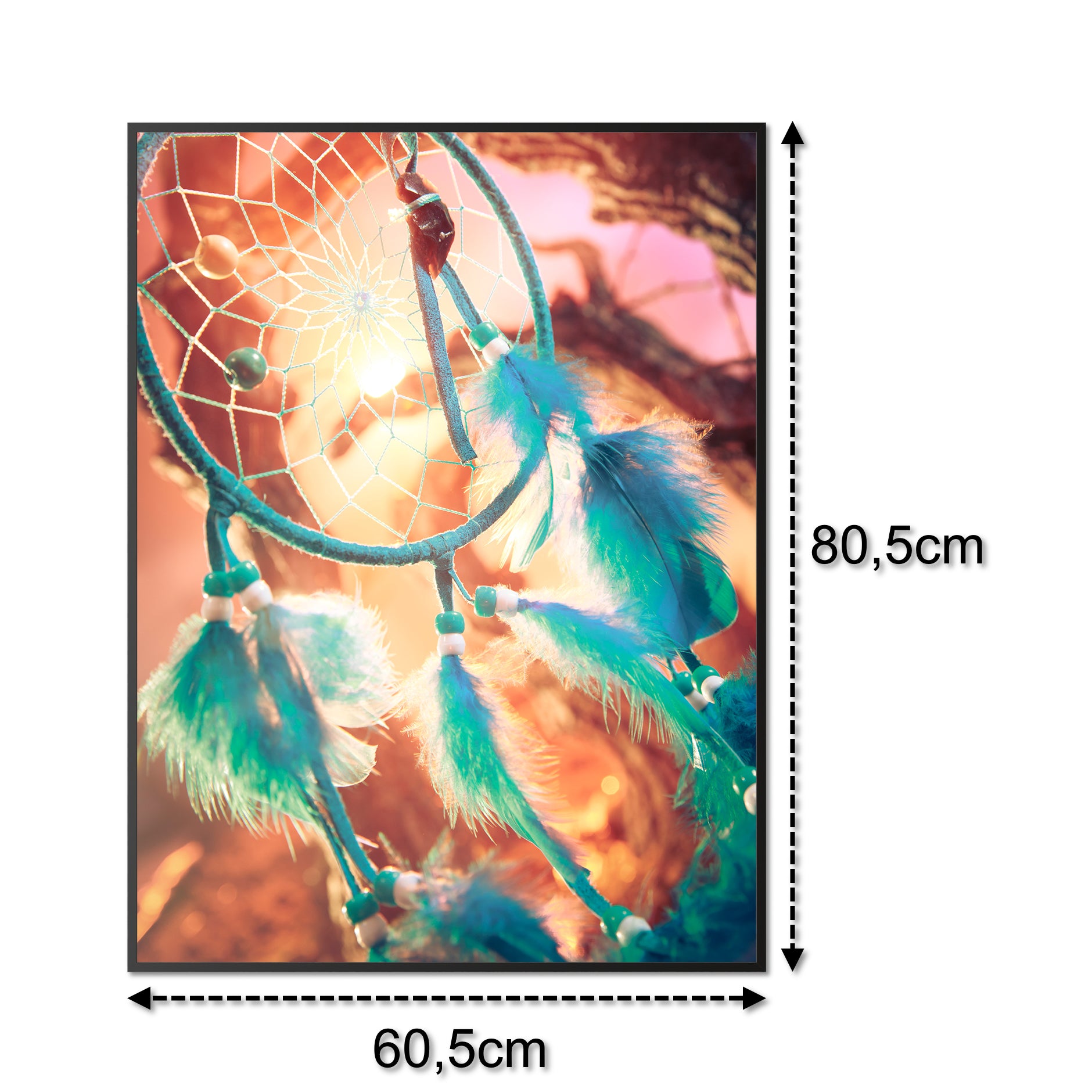 Glas Infrarotheizung 500W 015H Schwarz