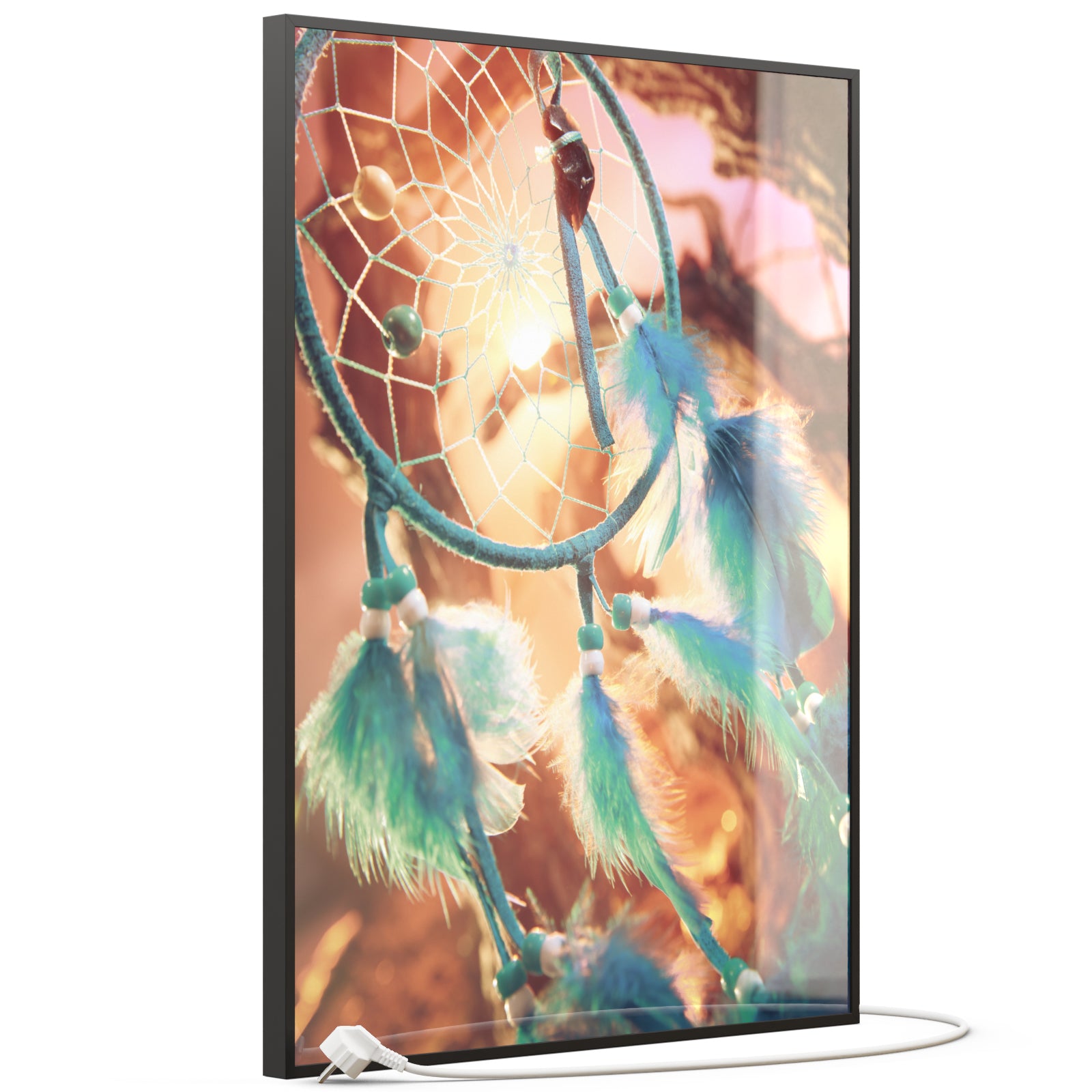 Glas Infrarotheizung 500W 015H Schwarz