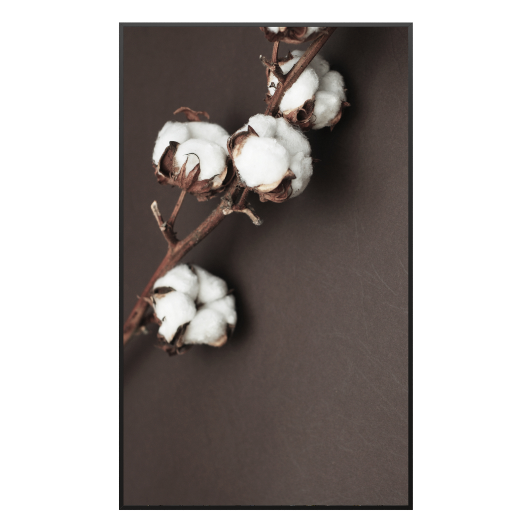 Deko Glas Wandbild Motiv 020H Baumwollpflanze