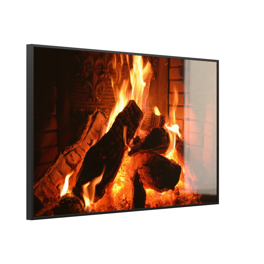 Glas Infrarotheizung 350-1200W Motiv 032 Kaminfeuer