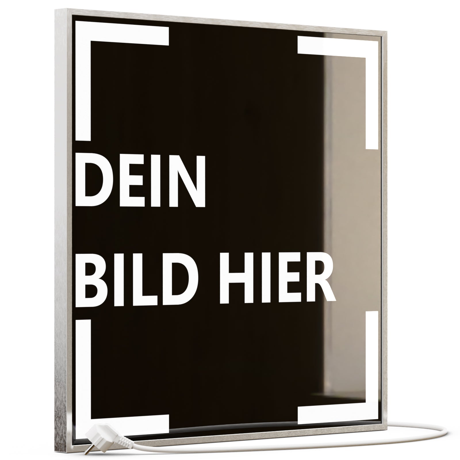 350 Watt (60x60cm) Eigenes Motiv Glas Bild Infrarotheizung