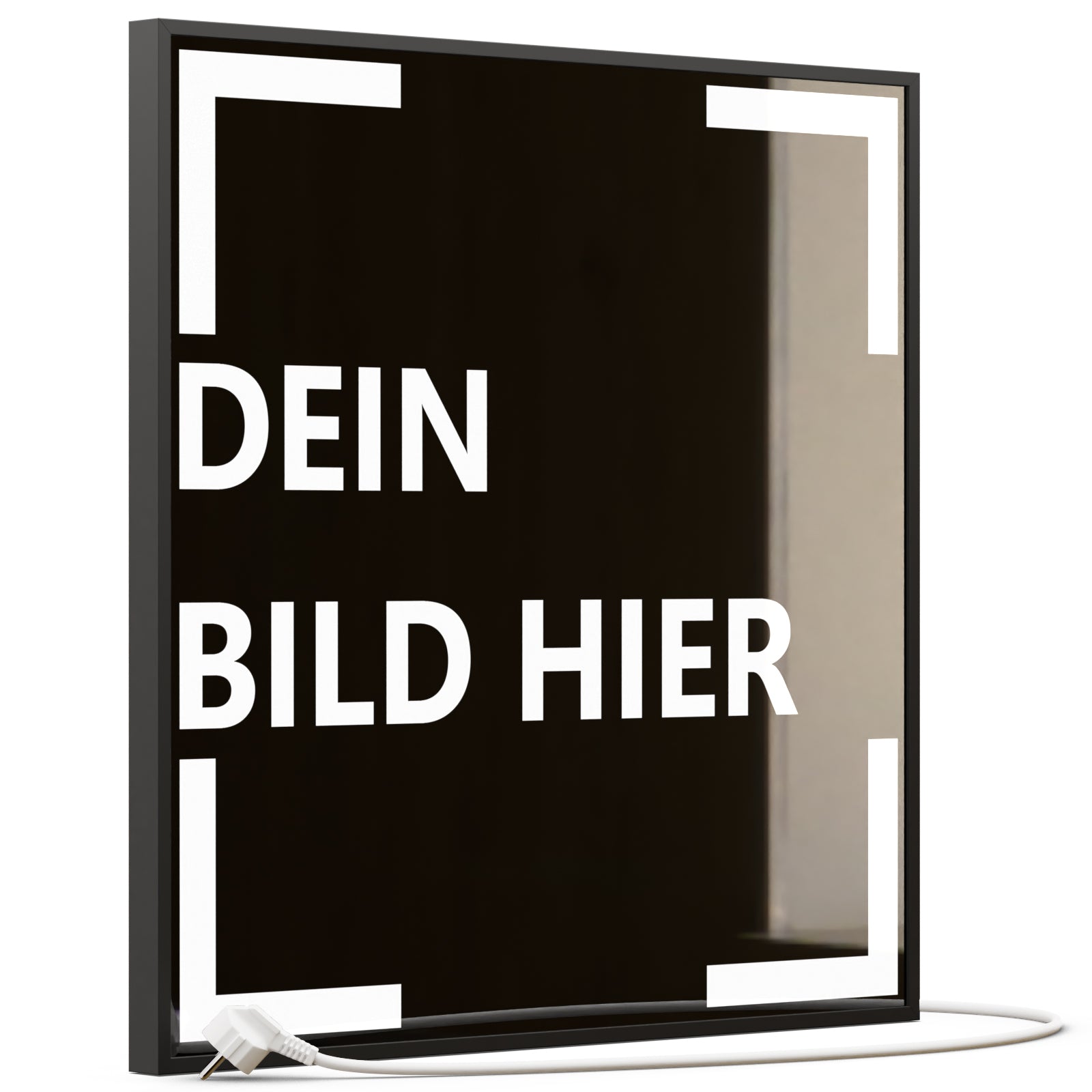 350 Watt (60x60cm) Eigenes Motiv Glas Bild Infrarotheizung