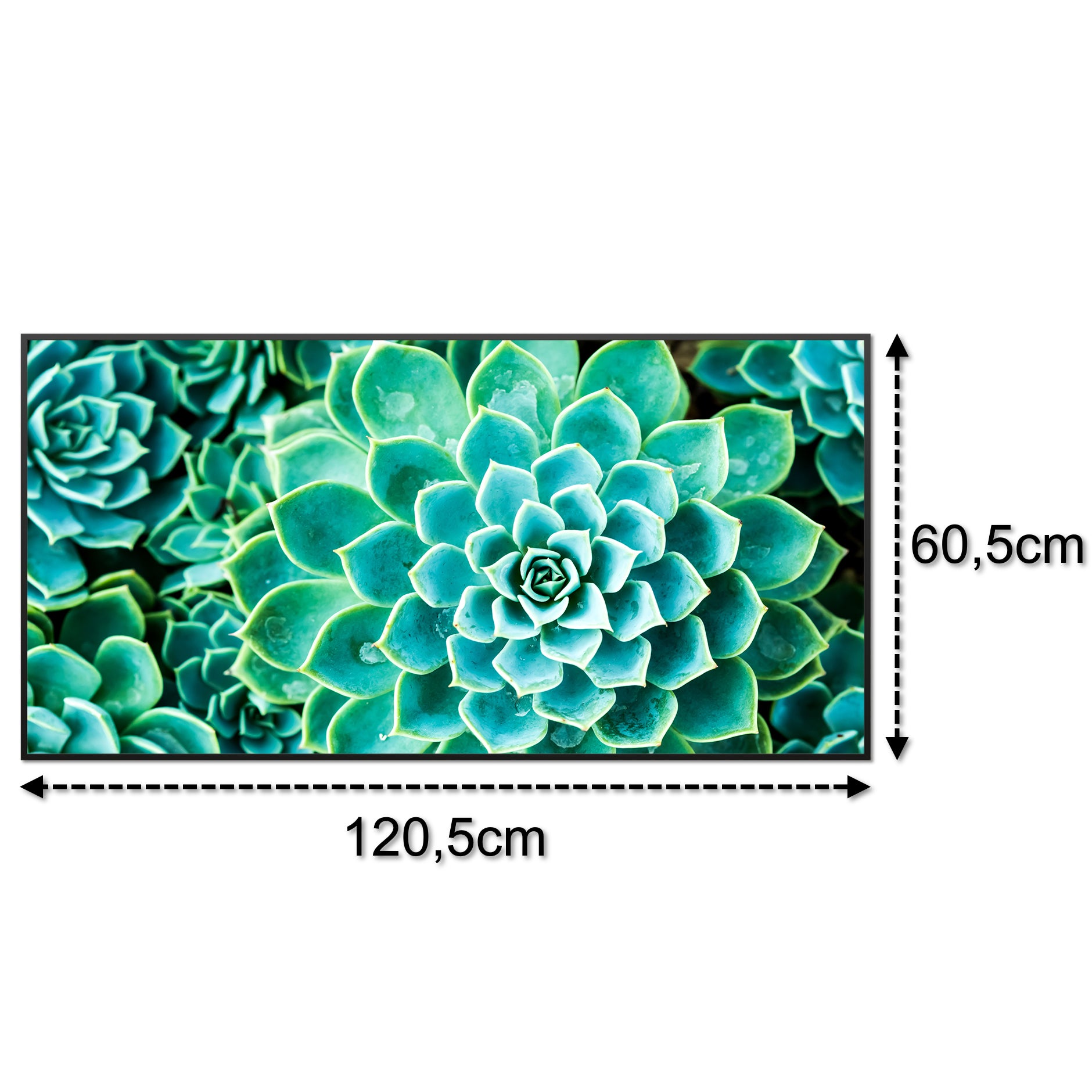 Glas Infrarotheizung 750W 036 Schwarz