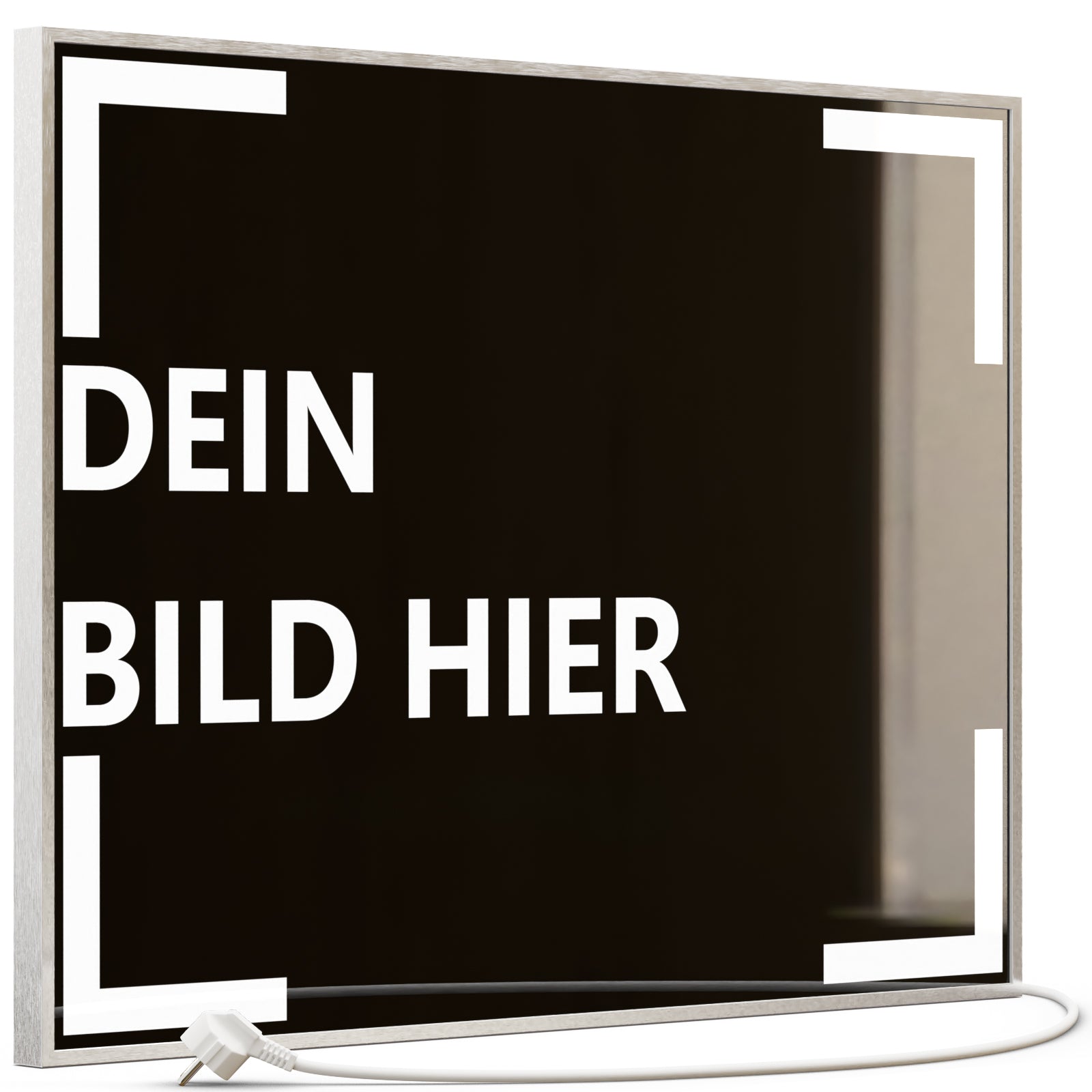500 Watt (80x60cm) Eigenes Motiv Glas Bild Infrarotheizung