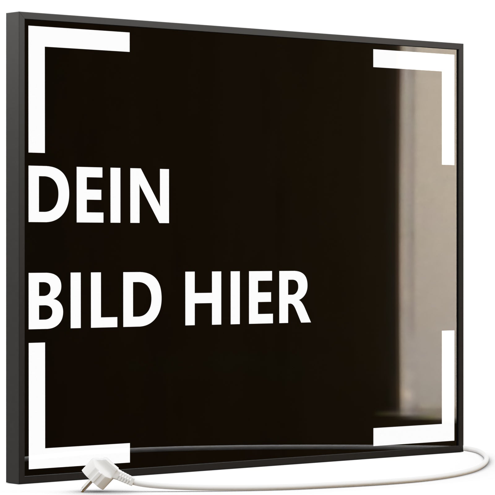 500 Watt (80x60cm) Eigenes Motiv Glas Bild Infrarotheizung