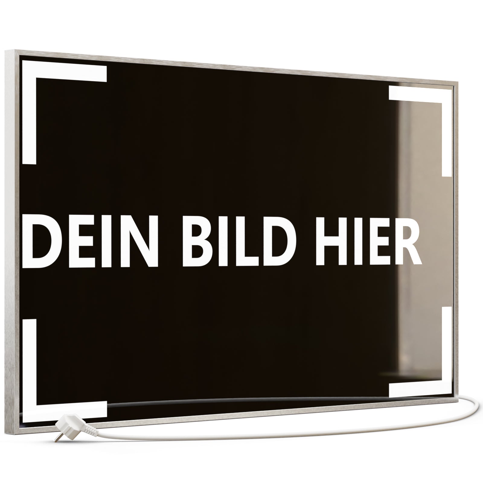 600 Watt (100x60cm) Eigenes Motiv Glas Bild Infrarotheizung