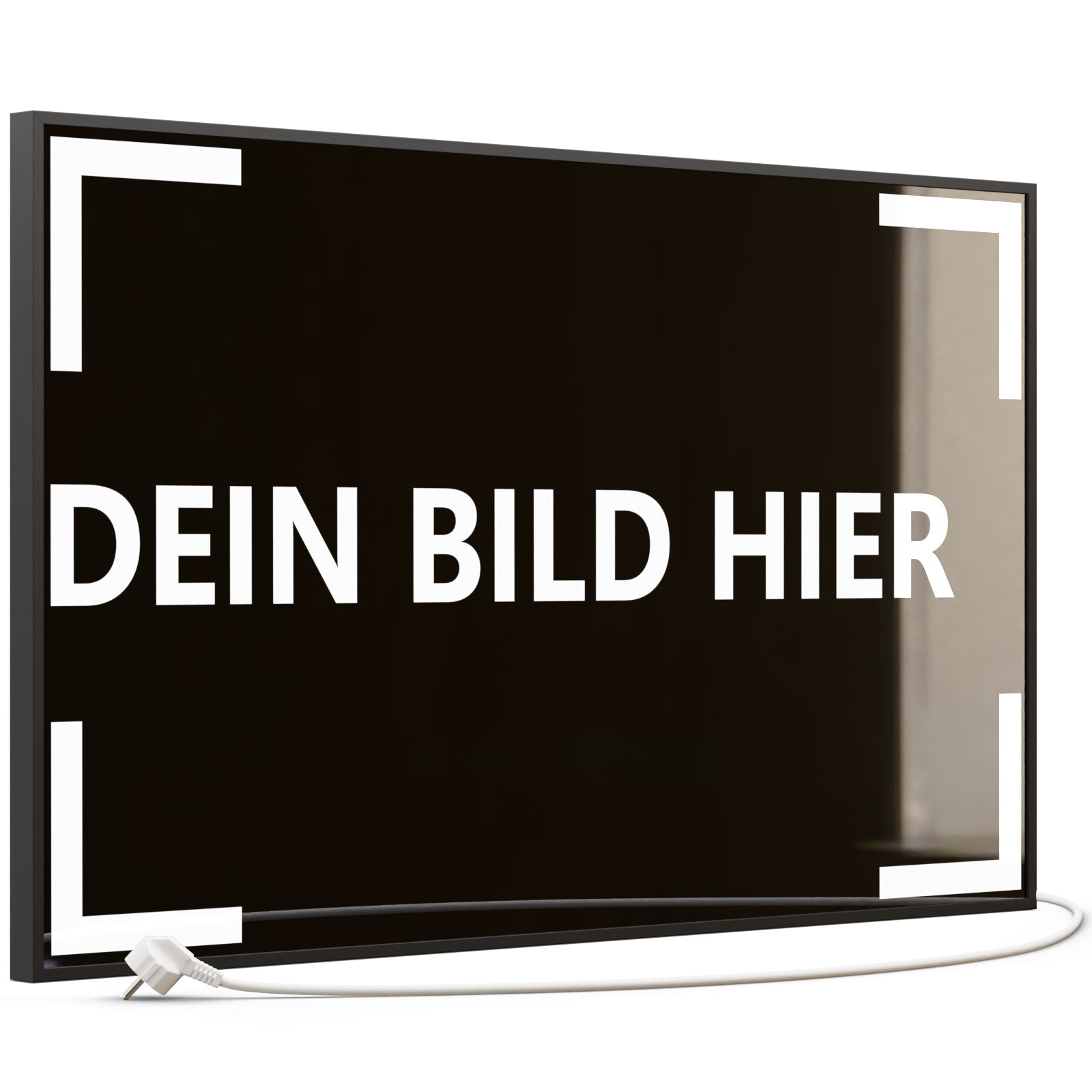 600 Watt (100x60cm) Eigenes Motiv Glas Bild Infrarotheizung
