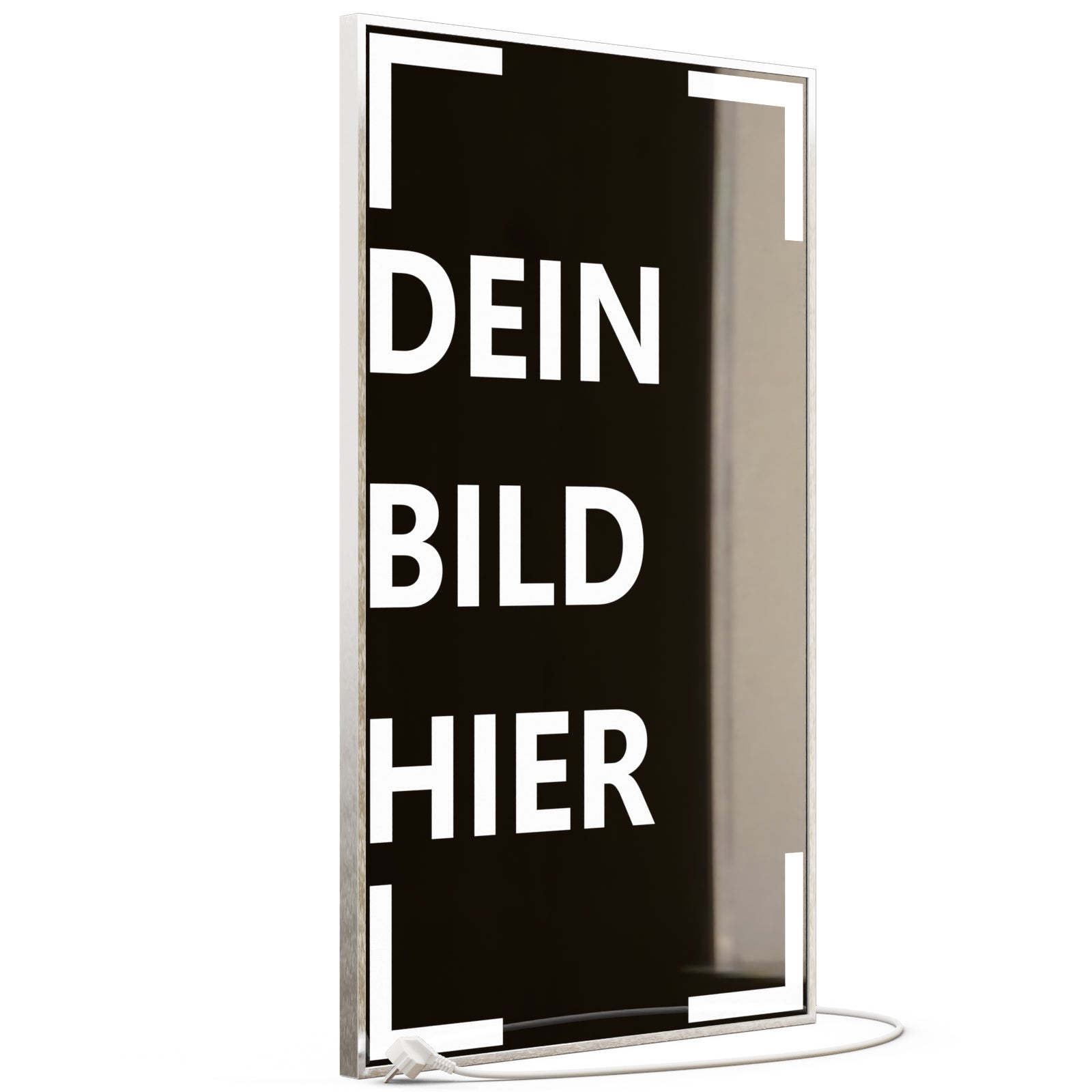 600 Watt (60x100cm Hoch) Eigenes Motiv Glas Bild Infrarotheizung