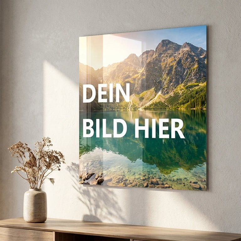 Deko Glas Bild Eigenes Motiv 60,5x60,5cm