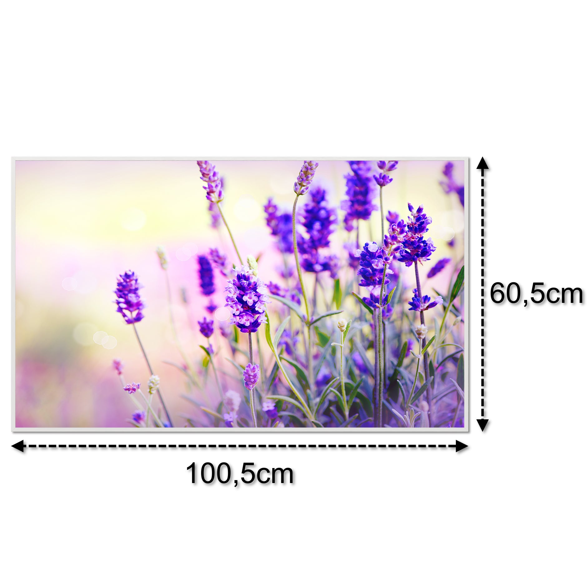 Glas Infrarotheizung 600W 061 Silber