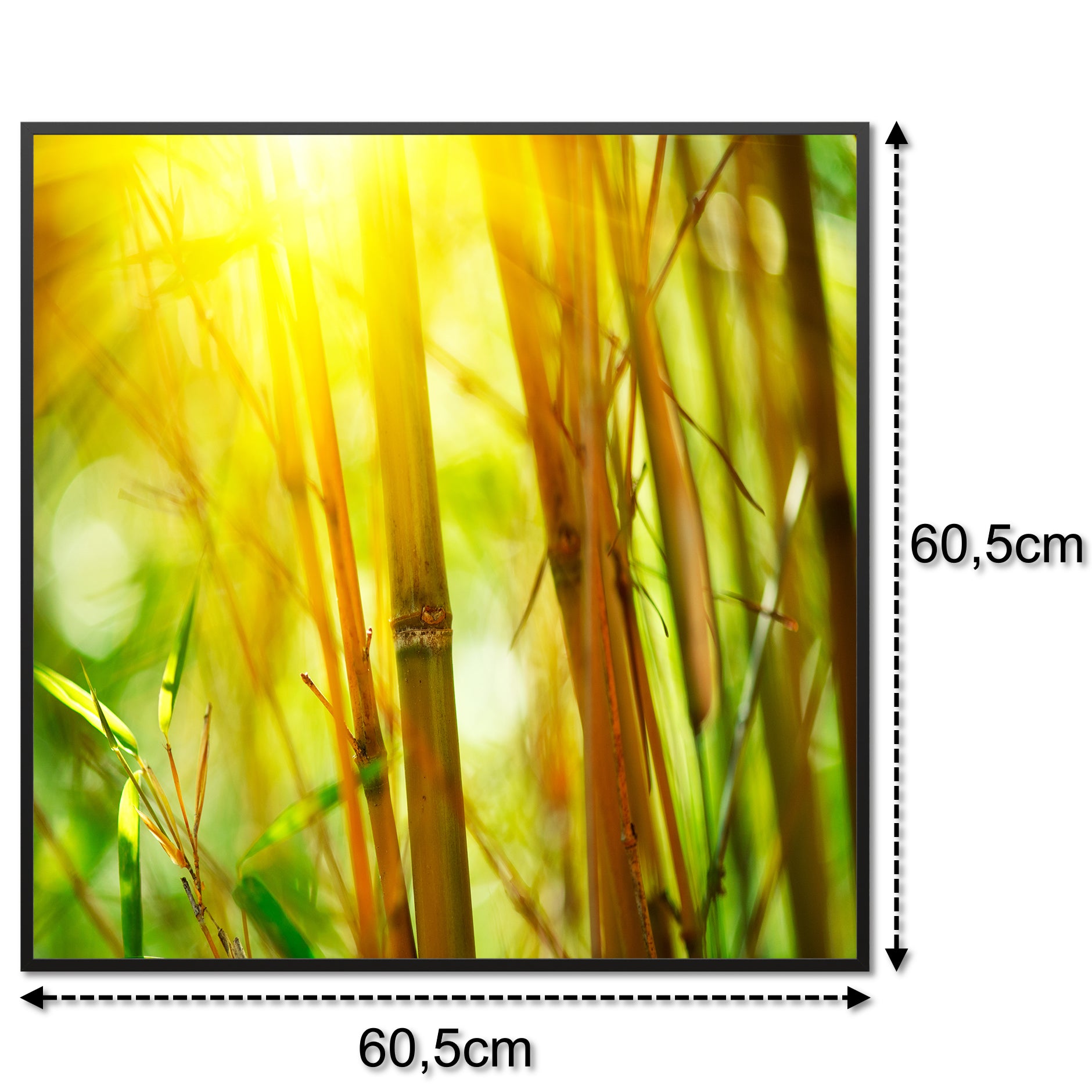 Glas Infrarotheizung 350W 062 Schwarz