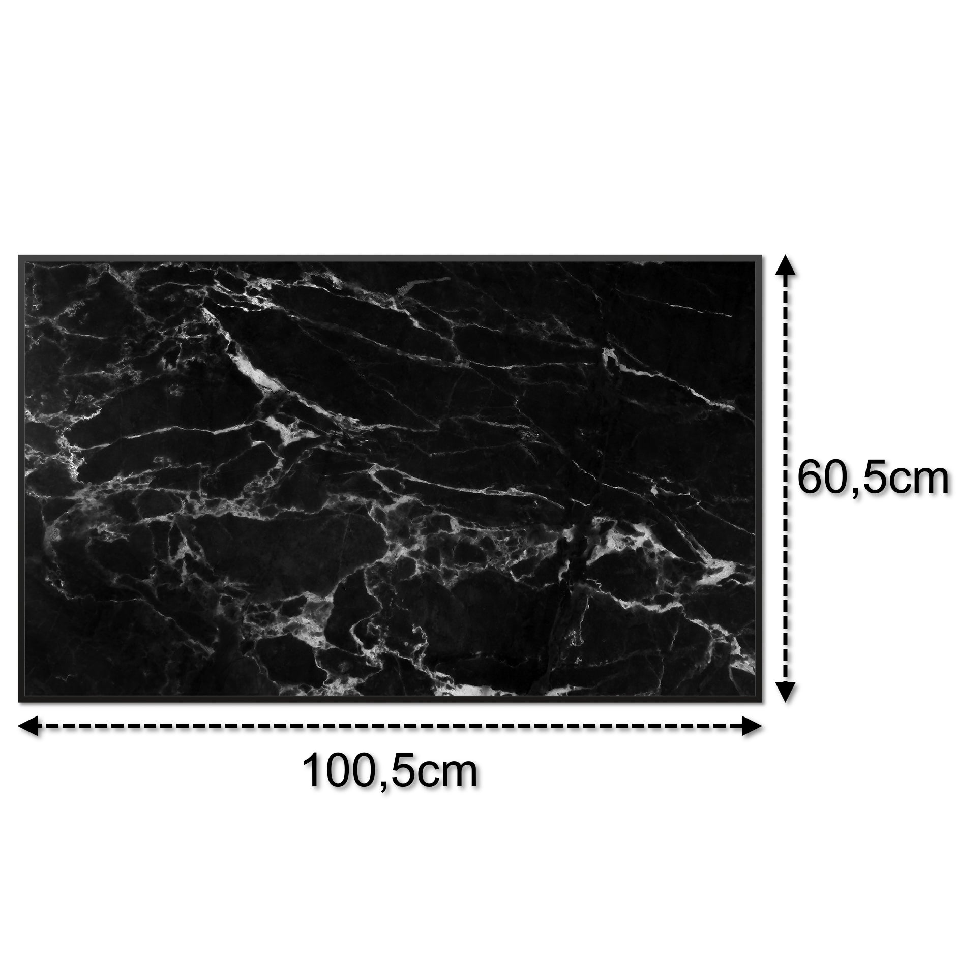 Glas Infrarotheizung 600W 069 Schwarz