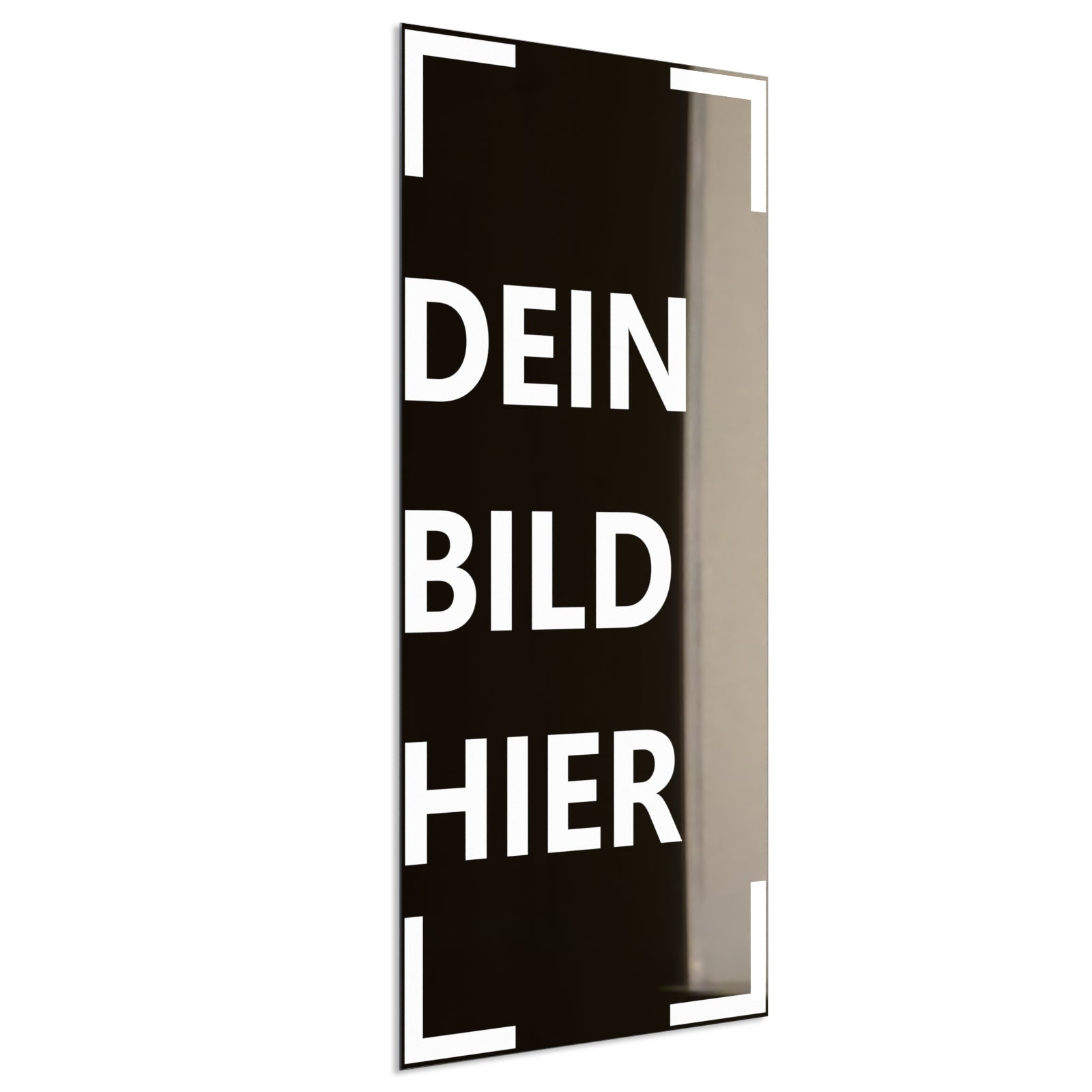 Deko Glas Bild Eigenes Motiv 60,5x120,5cm Hochformat