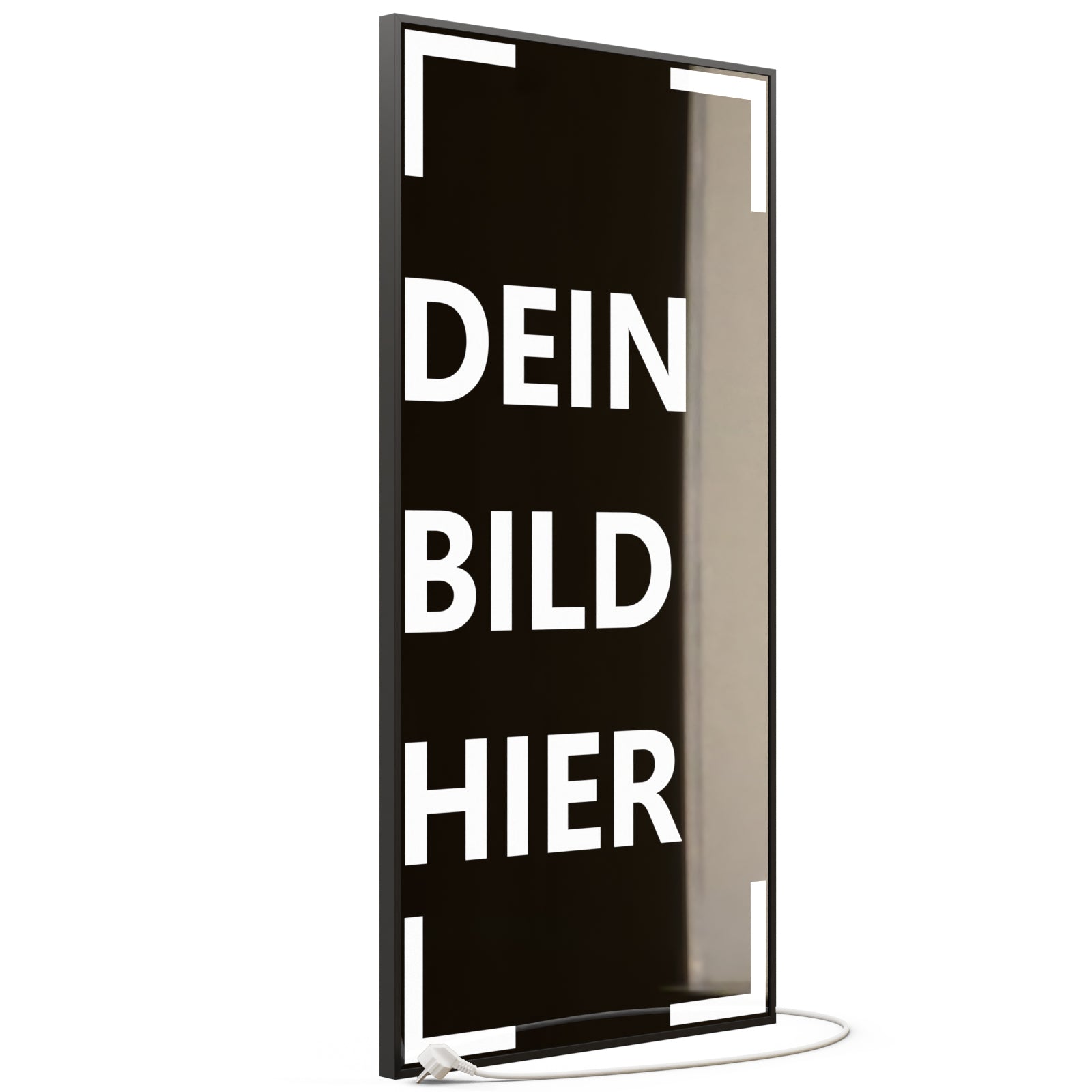 750 Watt (60x120cm Hoch) Eigenes Motiv Glas Bild Infrarotheizung