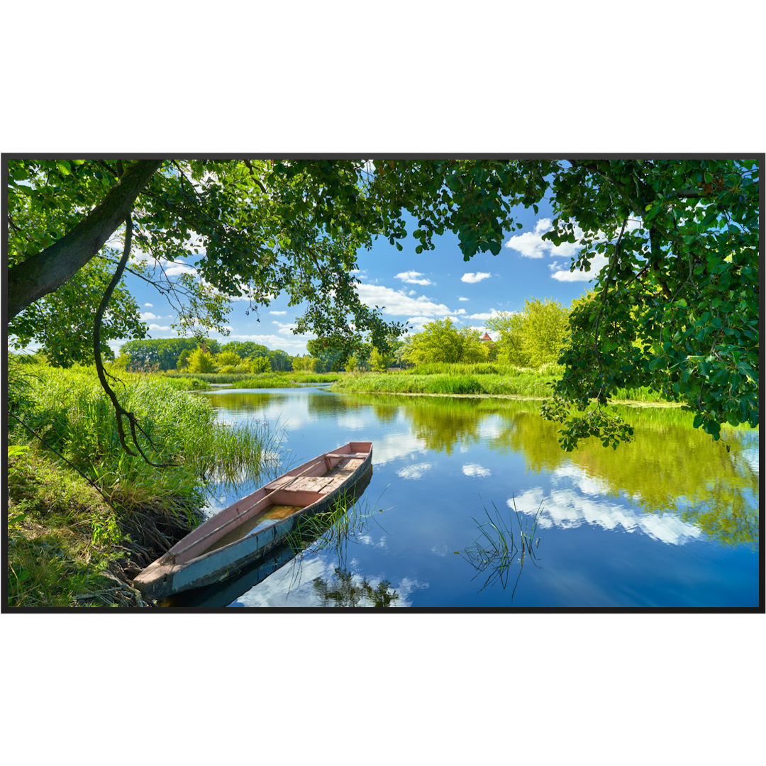 Deko Glas Wandbild Motiv 080 Boot am See