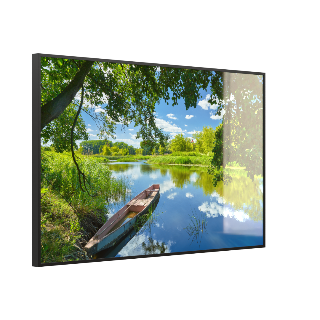 Deko Glas Wandbild Motiv 080 Boot am See