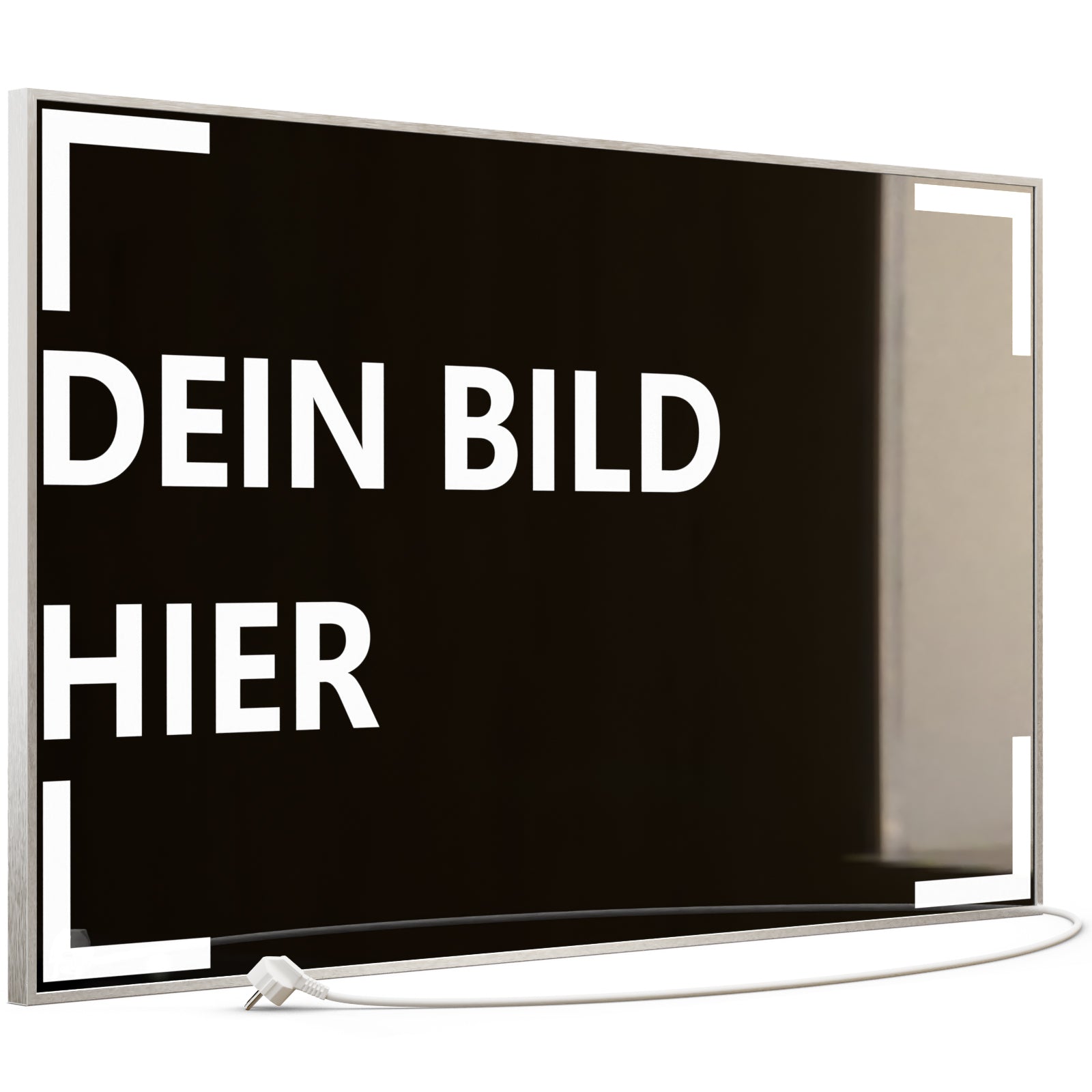 900 Watt (120x74cm) Eigenes Motiv Glas Bild Infrarotheizung