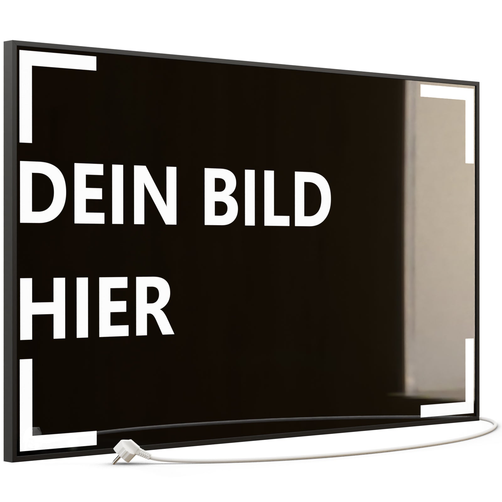 900 Watt (120x74cm) Eigenes Motiv Glas Bild Infrarotheizung