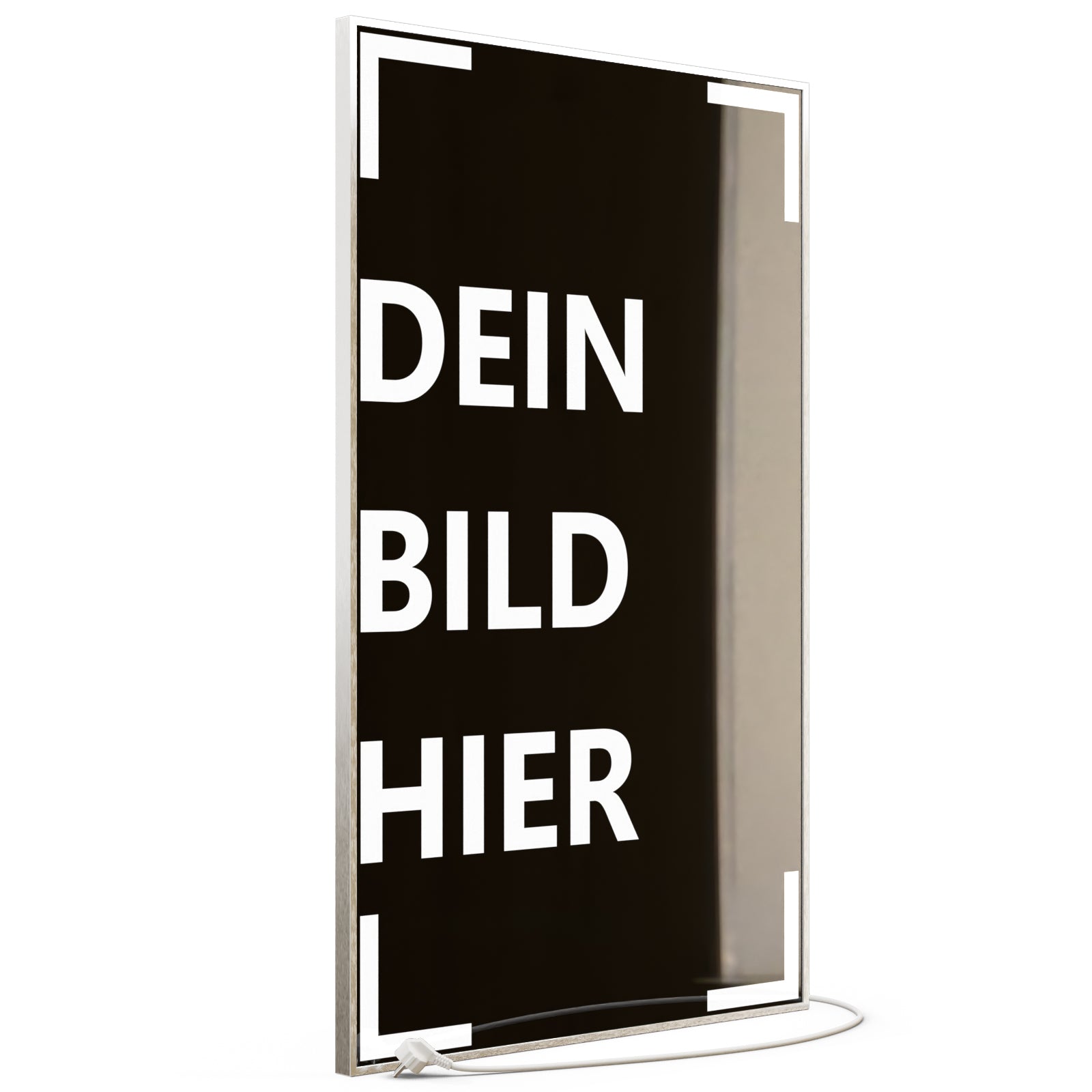 900 Watt (74x120cm Hoch) Eigenes Motiv Glas Bild Infrarotheizung