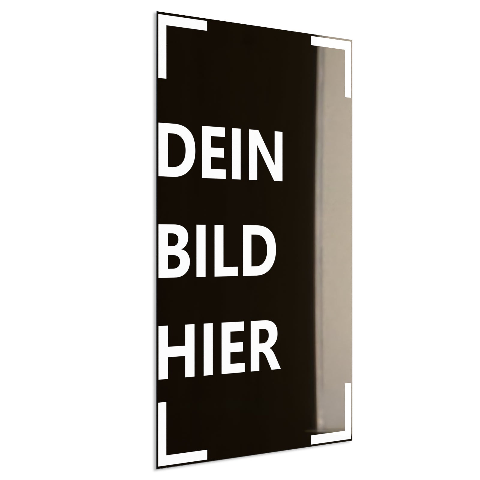 Deko Glas Bild Eigenes Motiv 74x120,5cm Hochformat