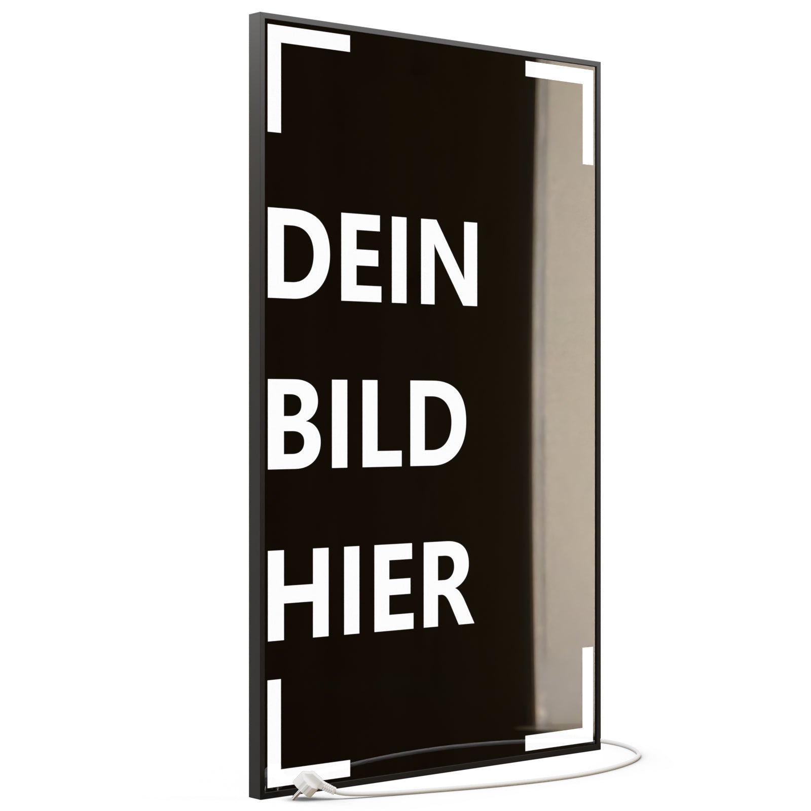 900 Watt (74x120cm Hoch) Eigenes Motiv Glas Bild Infrarotheizung