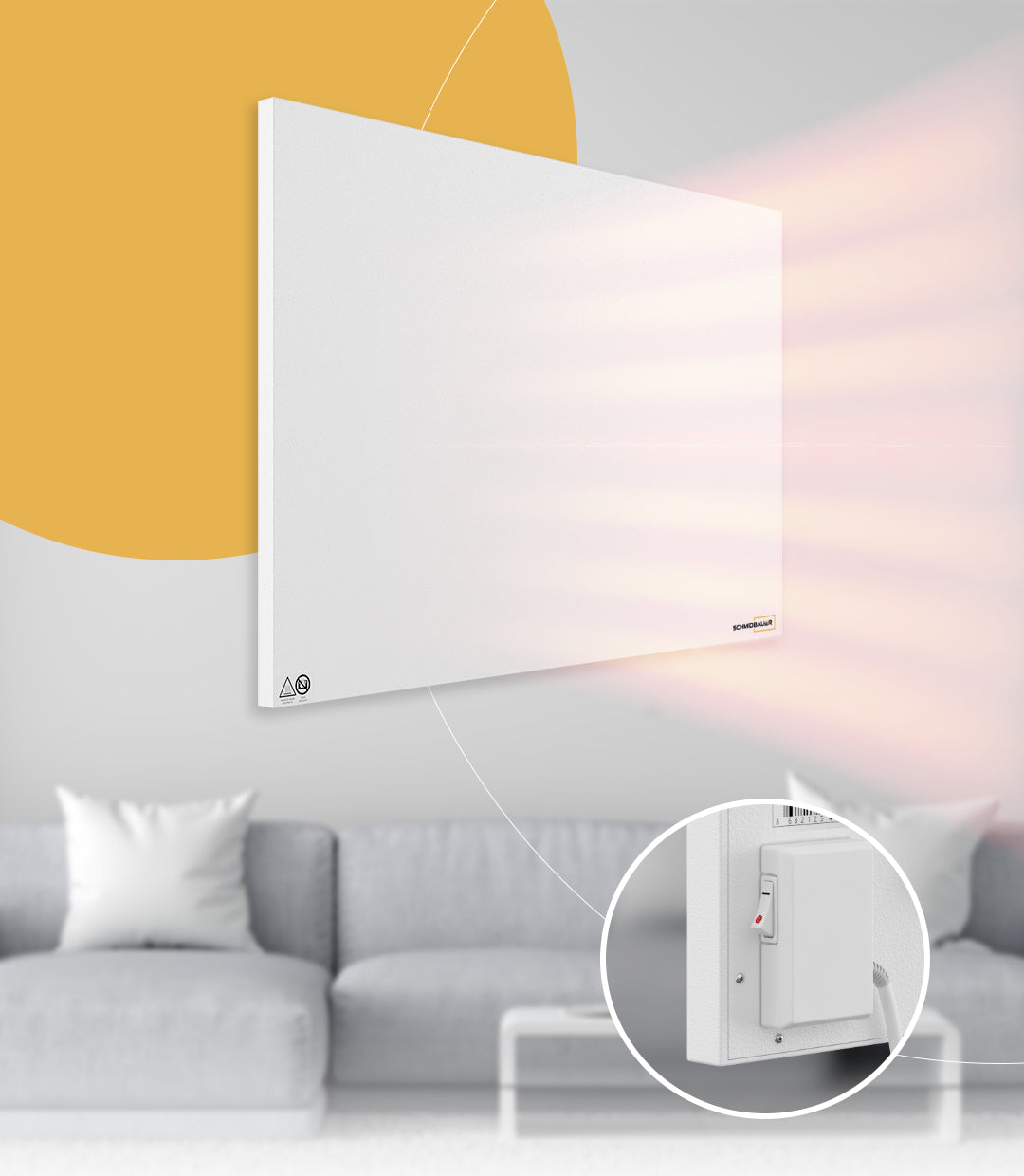 Rahmenlose Decken-Wand Infrarotheizung