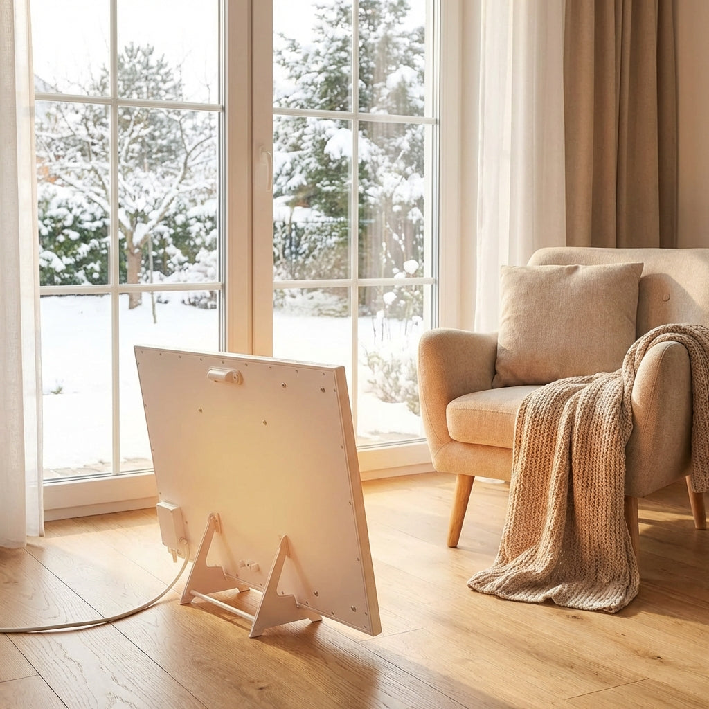 Rahmenlose Wand-Mobil Infrarotheizung mit Thermostat und Standfüssen