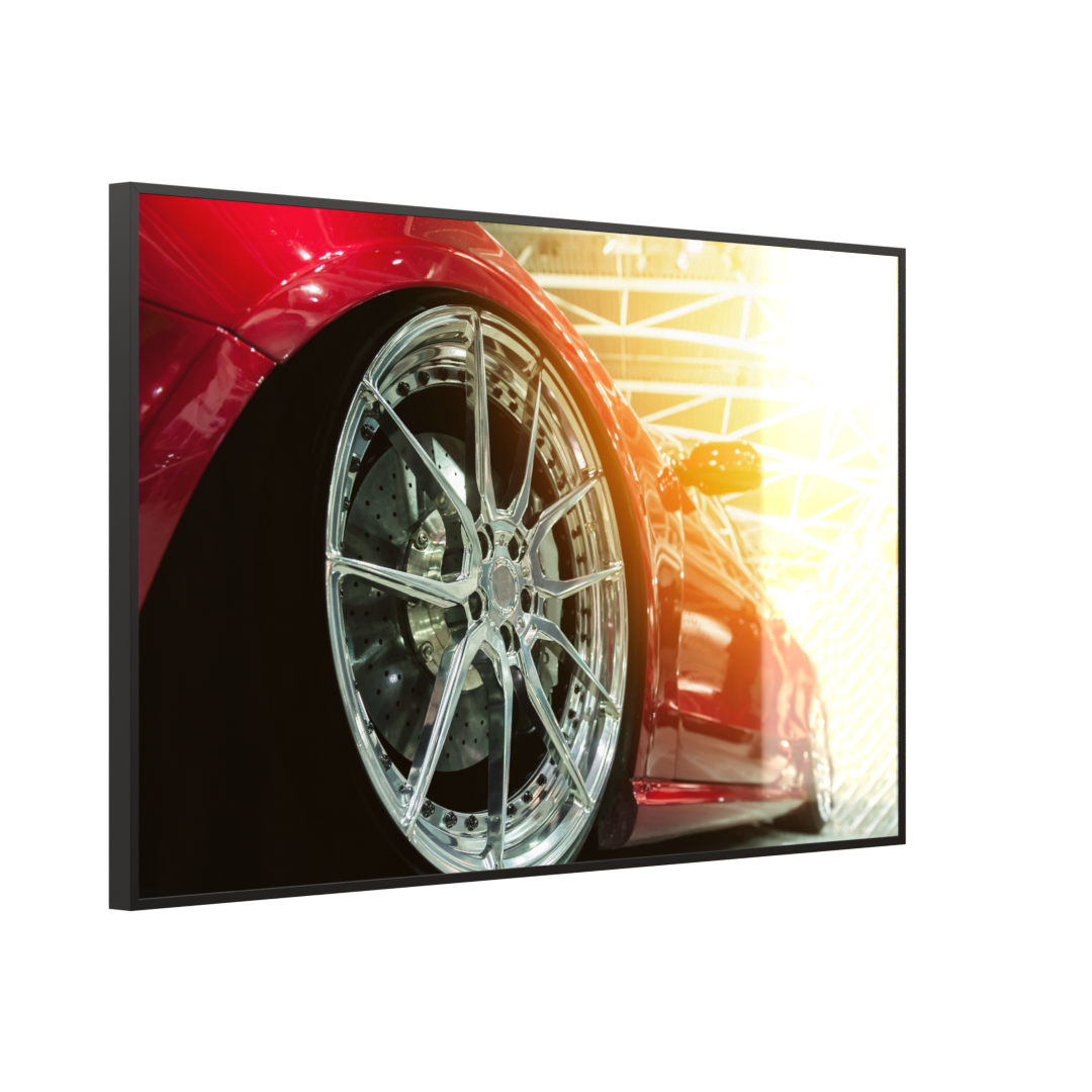 Deko Glas Wandbild Motiv 008 rotes Auto