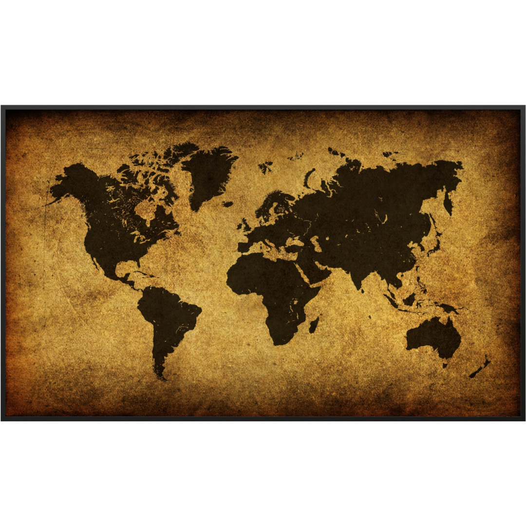 Deko Glas Wandbild Motiv 009 Weltkarte