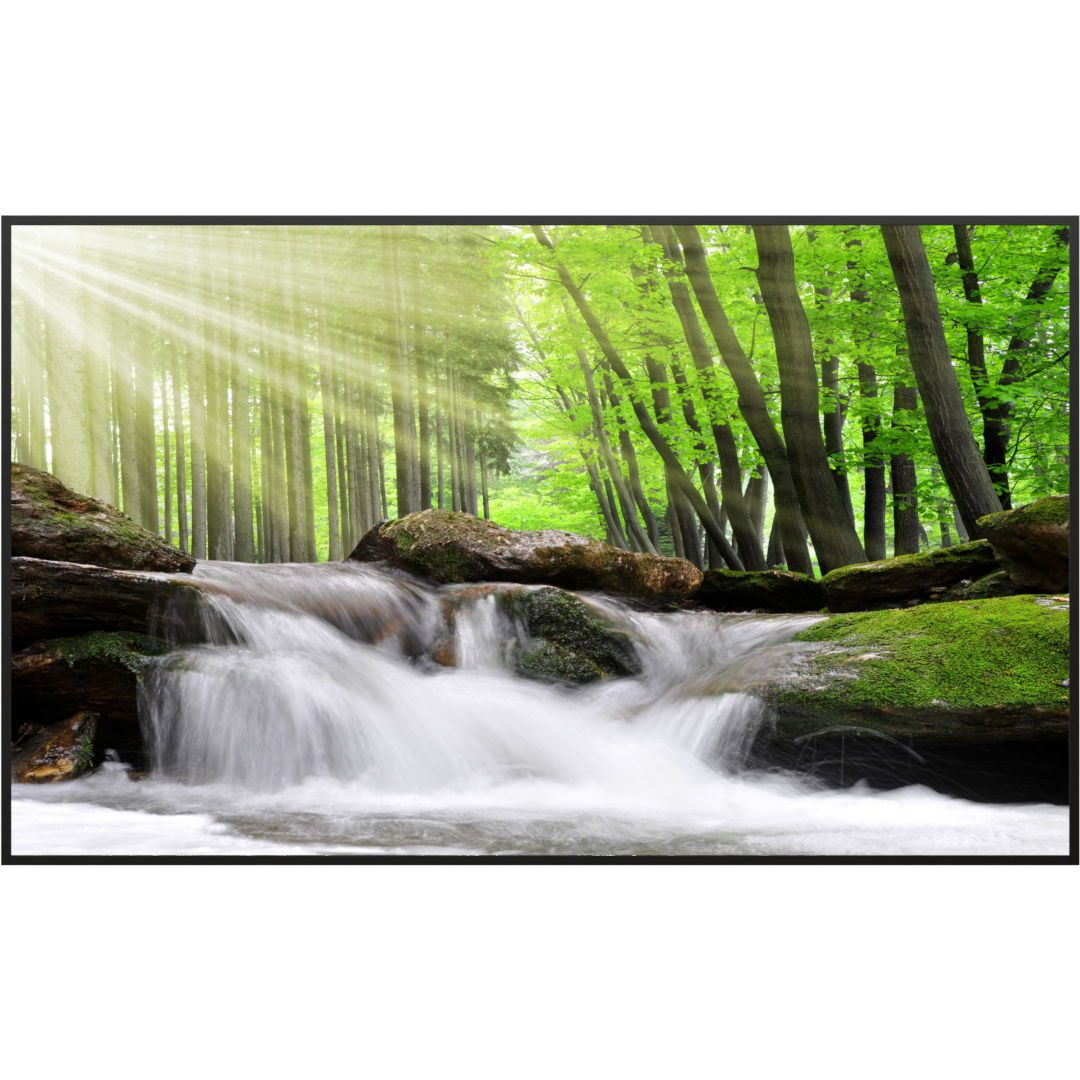 Deko Glas Wandbild Motiv 065 Wasserfall Wald