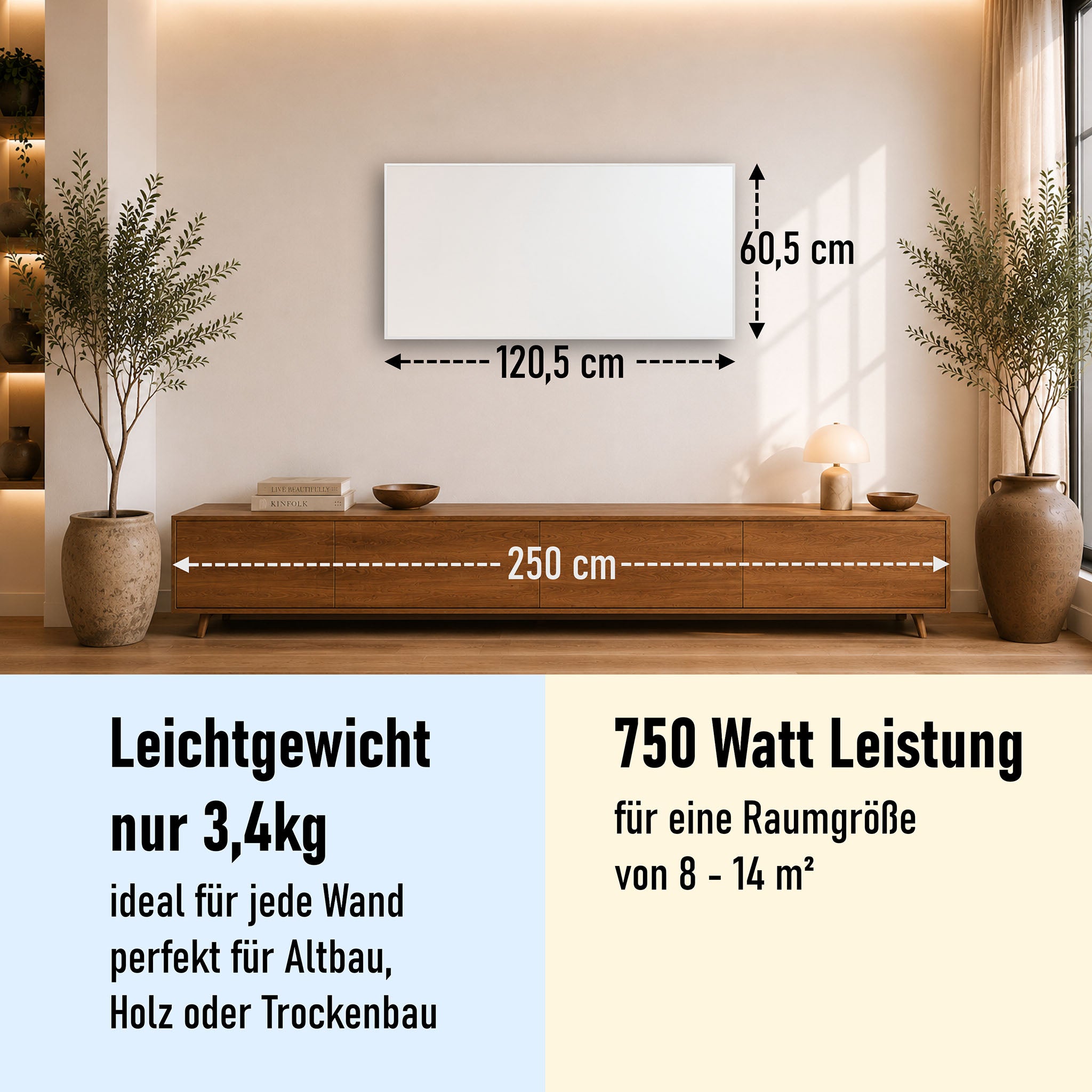 Bild Infrarotheizung 350-1200W Weiß