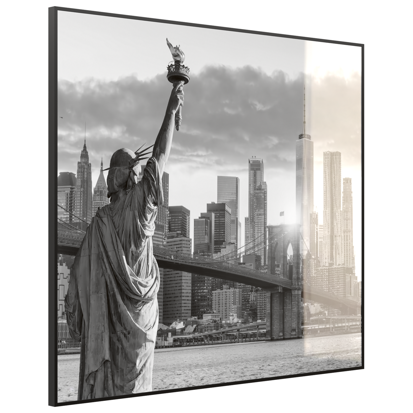 STEINFELD Deko Glas Wandbild Motiv 014 New York Freiheitsstatue