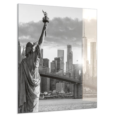 STEINFELD Deko Glas Wandbild Motiv 014 New York Freiheitsstatue