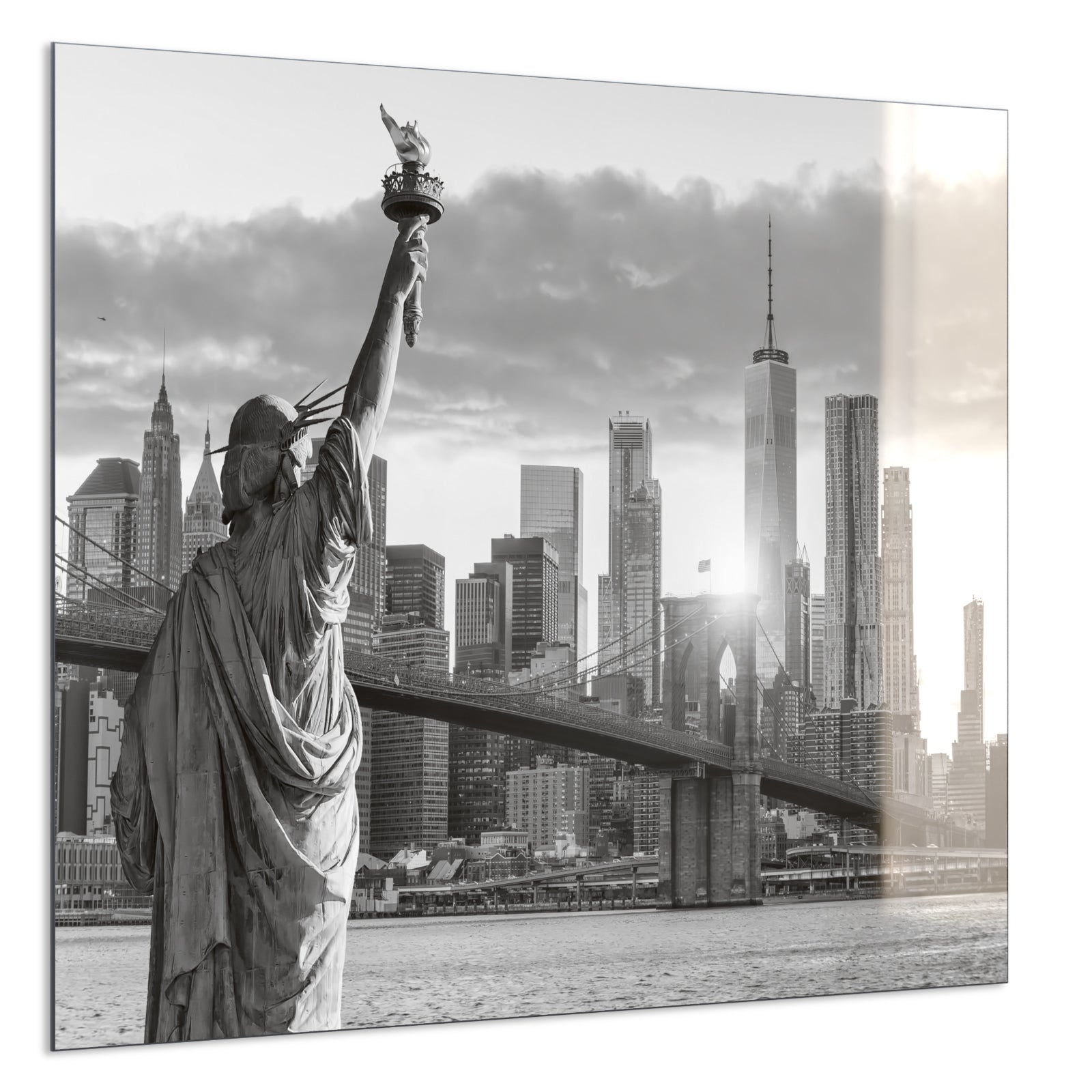 Deko Glas Wandbild Motiv 014 New York Freiheitsstatue