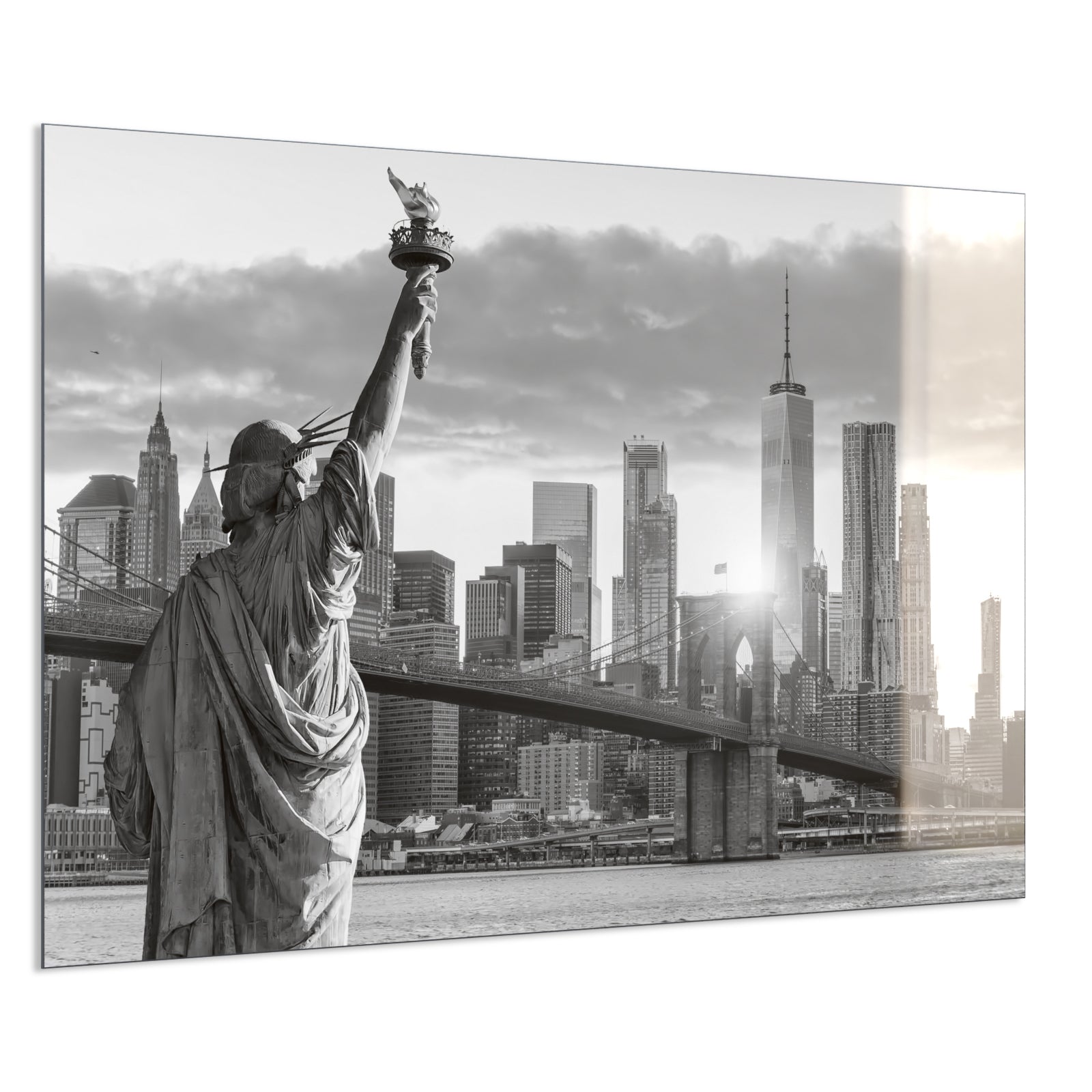 Deko Glas Wandbild Motiv 014 New York Freiheitsstatue