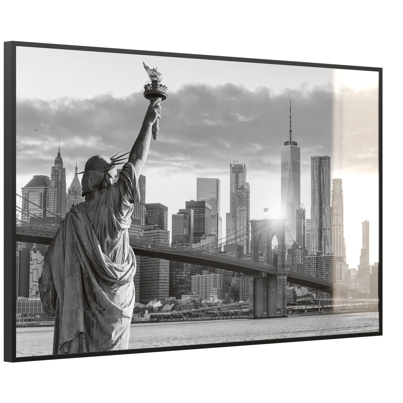 STEINFELD Deko Glas Wandbild Motiv 014 New York Freiheitsstatue