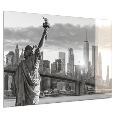 STEINFELD Deko Glas Wandbild Motiv 014 New York Freiheitsstatue