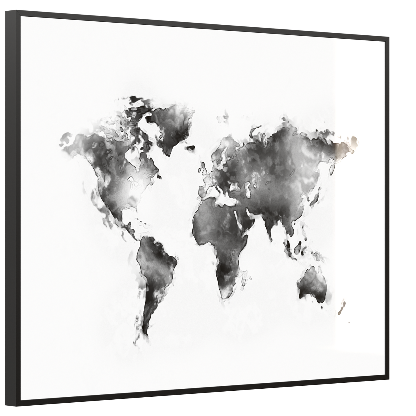 STEINFELD Deko Glas Wandbild Motiv 026 Weltkarte Weiß