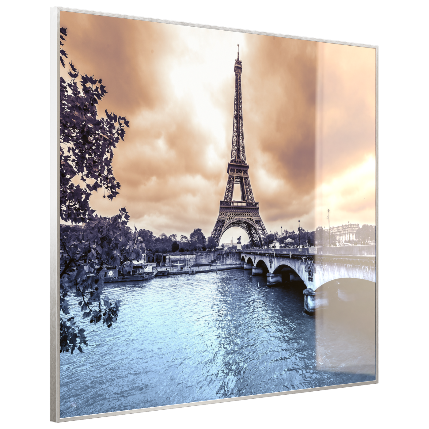 STEINFELD Deko Glas Wandbild Motiv 027 Eiffelturm