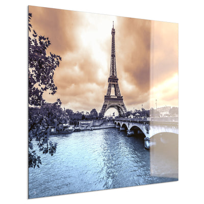 STEINFELD Deko Glas Wandbild Motiv 027 Eiffelturm