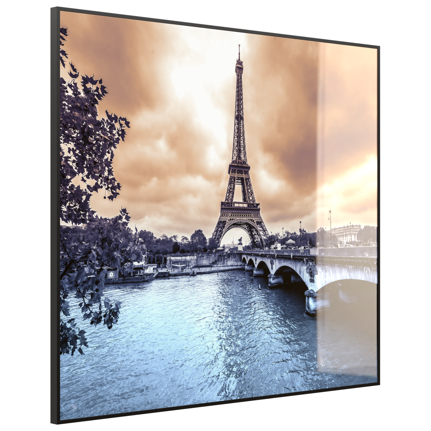 STEINFELD Deko Glas Wandbild Motiv 027 Eiffelturm
