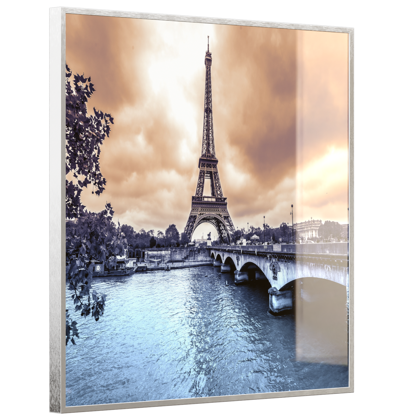 STEINFELD Deko Glas Wandbild Motiv 027 Eiffelturm