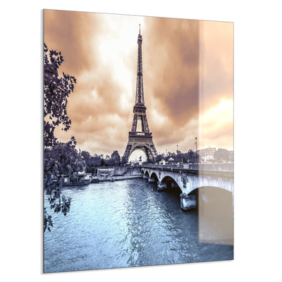 STEINFELD Deko Glas Wandbild Motiv 027 Eiffelturm